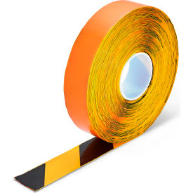 PermaStripe Heavy Duty Hazard Floor Marking Tape, 2"W x 98'L, Black/Yellow