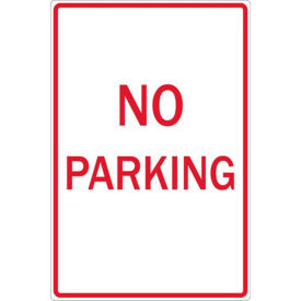 Eco Parking Sign No Parking, 18"H x 12"W, 1/16" Thick