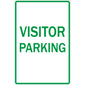 Eco Parking Sign Visitor Parking, 18"H x 12"W, 1/16" Thick