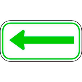 Eco Parking Sign, Arrow Pictogram, 6"H x 12"W, HIP, 1/16" Thick