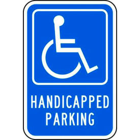 Eco Parking Sign Handicapped Parking, 18"H x 12"W, EGP, 1/16" Thick
