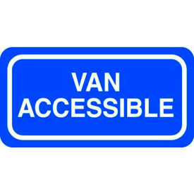 Eco Parking Sign, Van Accessible, 6"H x 12"W, HIP, 1/16" Thick, White/Blue