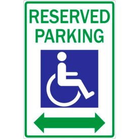 Reserved Parking Double Arrow, 18"H x 12"W, 1/16" Thick