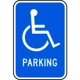 Eco Parking Sign, Handicapped Symbol Parking, 18"H x 12"W, HIP, 1/16" Thick