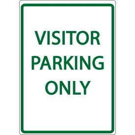 Eco Parking Sign, Visitors Parking Only, 18"H x 12"W, EGP, 1/16" Thick