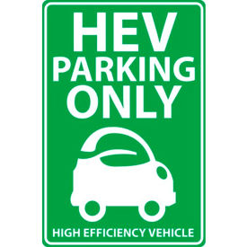 Eco Parking Sign, High Efficiency Vehicles Only, 18"H x 12"W, 1/16" Thick