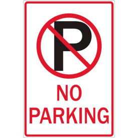 Eco Parking Sign, No Parking Symbol 18"H x 12"W, 1/16" Thick