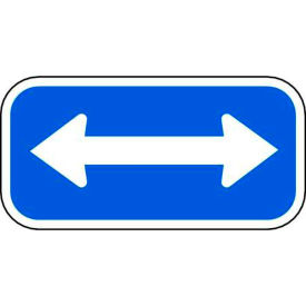 Double Arrow Eco Parking Sign, 6"H x 12"W, HIP, 1/16" Thick