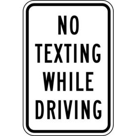Eco Parking Sign, No Texting While Driving, 12"H x 18"W, 1/16" Thick