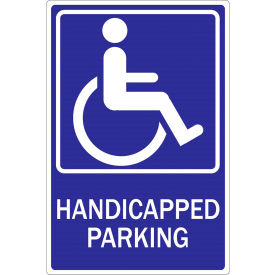 Eco Parking Sign, Handicapped Parking Pictogram, 18"H x 12"W, 1/16" Thick