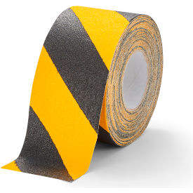 Conformable Safety Grip Anti Slip Tape, 4"W x 60'L, 36 Grit, Black/Yellow