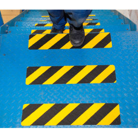 Conformable Safety Grip Anti Slip Stair Tread, 6"W x 24"L, 36 Grit, Black/Yellow