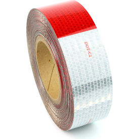 Metalized DOT-C2 Conspicuity Reflective Tape, 2"W x 150'L, 11" Red/7" White