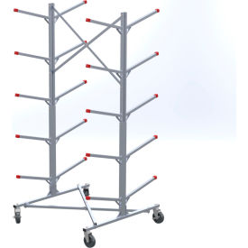Bumper Rack Rolling Caddy, Aluminum, 40"L x 40"W x 84"H