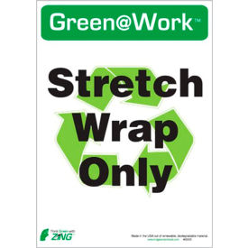 Recycle Stretch Wrap, 5"W x 7"H, Recycled Polystyrene Self Adhesive