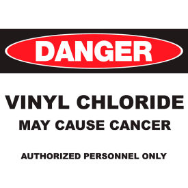 Zing Eco GHS Sign, Danger Vinyl Chloride, 14"W x 10"H, Recycled Aluminum