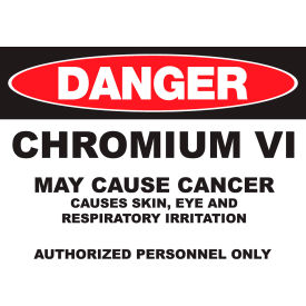 Zing Eco GHS Sign, Danger Chromium, 14"W x 10"H, Recycled Plastic
