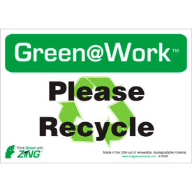 Zing Eco Label, 10"W x 7"H, Self Adhesive, Pack of 5