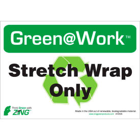 Recycle Stretch Wrap, 10"W x 7"H, Recycled Polystyrene Self Adhesive, Pack of 5