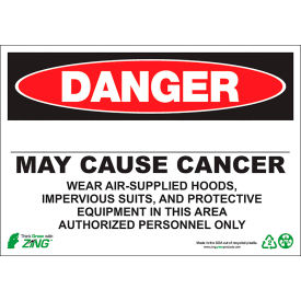 Zing Eco GHS Sign, Danger Blank, Cancer, 14"W x 10"H, Polystyrene
