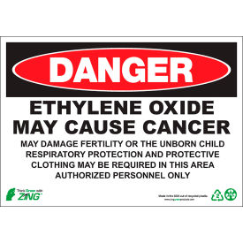 GHS Sign, Danger Ethylene Oxide, 14"W x 10"H, Recycled Aluminum