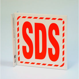 Zing Eco GHS L Sign, SDS, 7"W x 7"H, Recycled Plastic