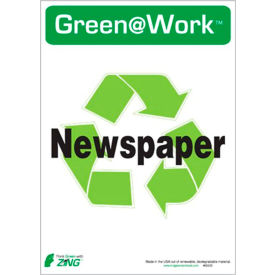 Eco Label, Recycle Newspaper, 5"W x 7"H, 5 Pack