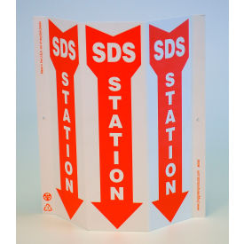 Zing Eco GHS TriView Sign, SDS Station 9"W x 12"H Recycled Plastic