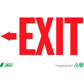 Exit Left Arrow, 10"W x 7"H, Recycled Plastic