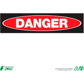 Eco Safety Sign, Danger, Blank 10"W x 7"H, Recycled Plastic