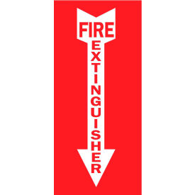 Zing Eco Safety Sign, Fire Extinguisher w/ Arrow, 3-1/4"W x 14"H, Recycled Polystyrene Self Adhesive