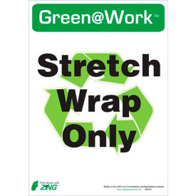 Recycle Stretch Wrap, 10"W x 14"H, Recycled Polystyrene Self Adhesive, Pack of 5