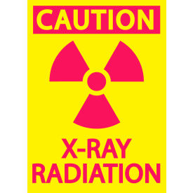 Zing Eco Safety Sign, Caution X-Ray Radiation, 7"W x 10"H, Recycled Plastic