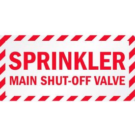 Eco Safety Sign, Sprinkler Shut Off, 10"W x 7"H, Recycled Aluminum