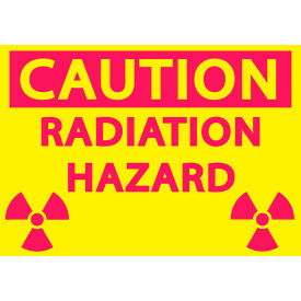 Caution Radiation Hazard Sign, 10"W x 7"H, Recycled Aluminum