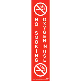 Zing Magnet Safety Sign Oxygen In Use, 2"W x 9"H, Vinyl Magnetic