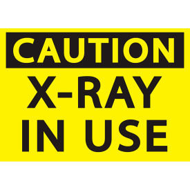 Eco Safety Sign, Caution X-Ray In Use, 10"W x 7"H, Recycled Plastic