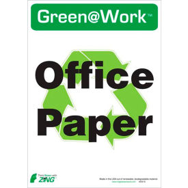 Zing Eco Label, Recycle Office Paper, 10"W x 14"H, Pack of 5
