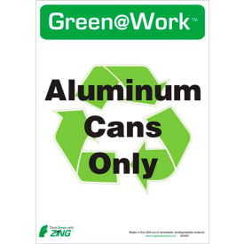 Eco Label, Recycle Recycled Aluminum Cans, 10"W x 14"H, Recycled Polystyrene, Pack of 5