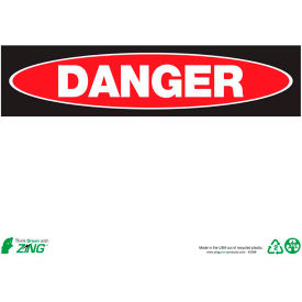 Zing Eco Safety Sign, Danger, Blank, 14"W x 10"H, Recycled Plastic