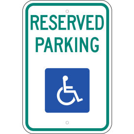 Handicapped Reserved Parking Sign, Wyoming, 18"W x 24"H, Recycled Aluminum
