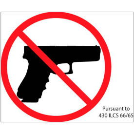 Concealed Carry Window Decal, Illinois, 6"W x 4"H, Recycled Polystyrene Face-Adhesive, Pack of 2