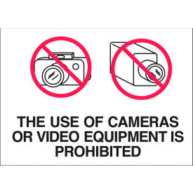 Zing Eco Security Sign, Cameras Prohibited, 14"W x 10"H, Recycled Aluminum