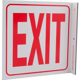 Eco Safety L Sign, Exit, 7"W x 7"H, Recycled Plastic