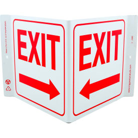 Exit Left Arrow, 12"W x 7"H, Recycled Plastic
