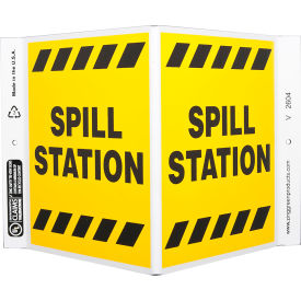 Zing Eco Safety V Sign, Spill Station, 12"W x 7"H, Recycled Plastic