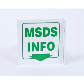Zing Eco Safety L Sign, MSDS Info., 7"W x 7"H, Recycled Plastic