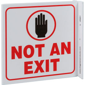 Eco Safety Sign, Not An Exit, 7"W x 7"H, Recycled Plastic