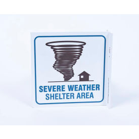 Zing Eco Safety L Sign, Severe Weather Shelter, 7"W x 7"H, Recycled Plastic