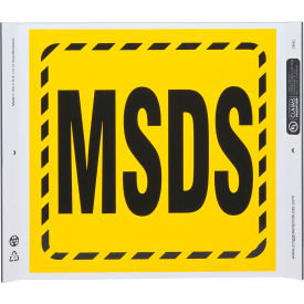 Zing Eco Safety Corner Sign, MSDS, 10"W x 10"H, Recycled Plastic